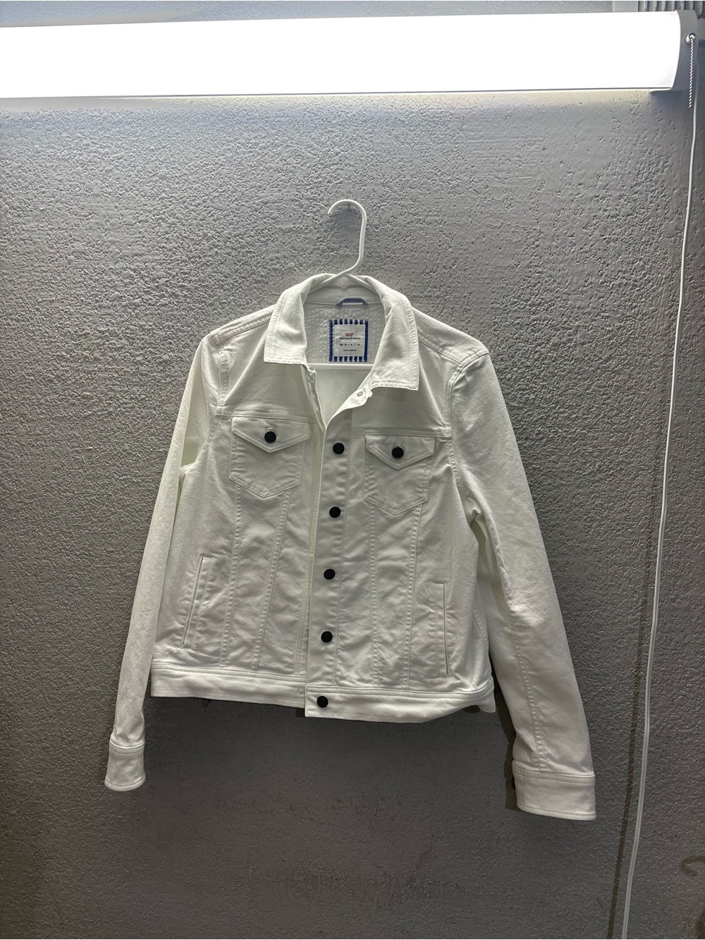 Vineyard Vines White Button-Up Denim Jacket